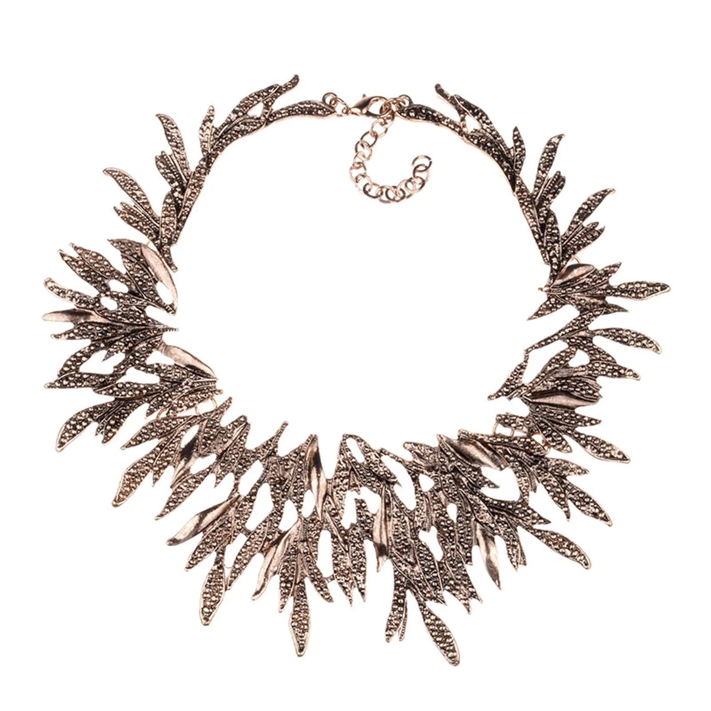 Leafing Glam Statement Necklace