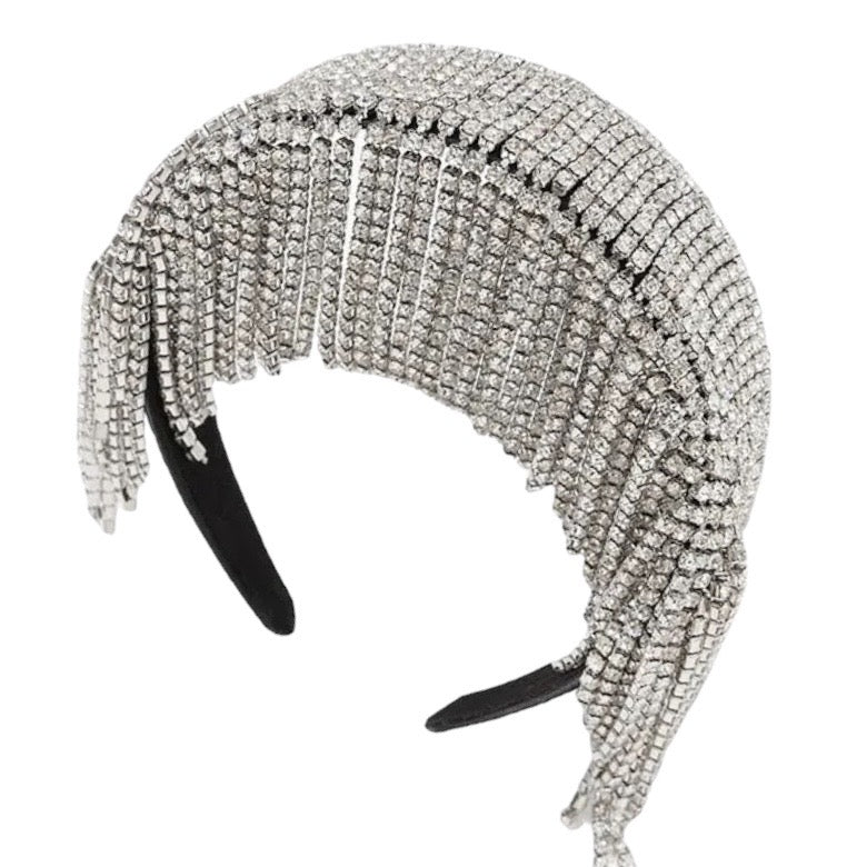 Rhinestone Tassel Headband