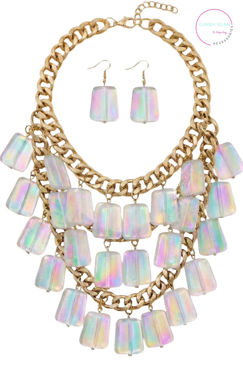 A Celestial Moonlit Prism Luxe Statement Set