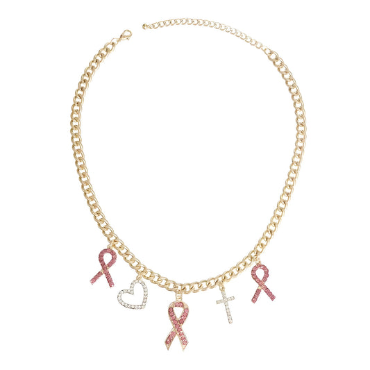 Charm Breast Cancer Awareness Necklace
