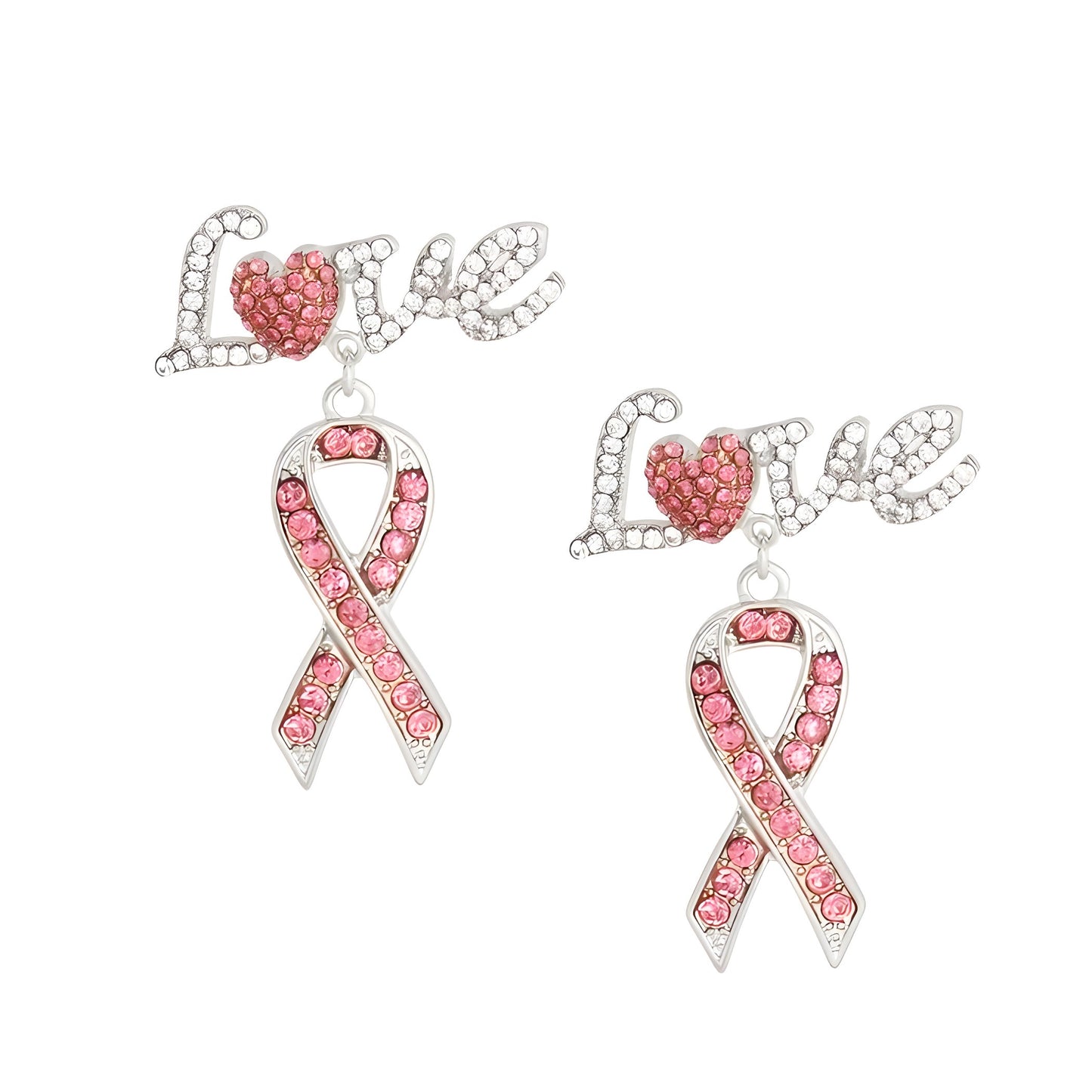 Love Earrings- Breast Cancer Awareness