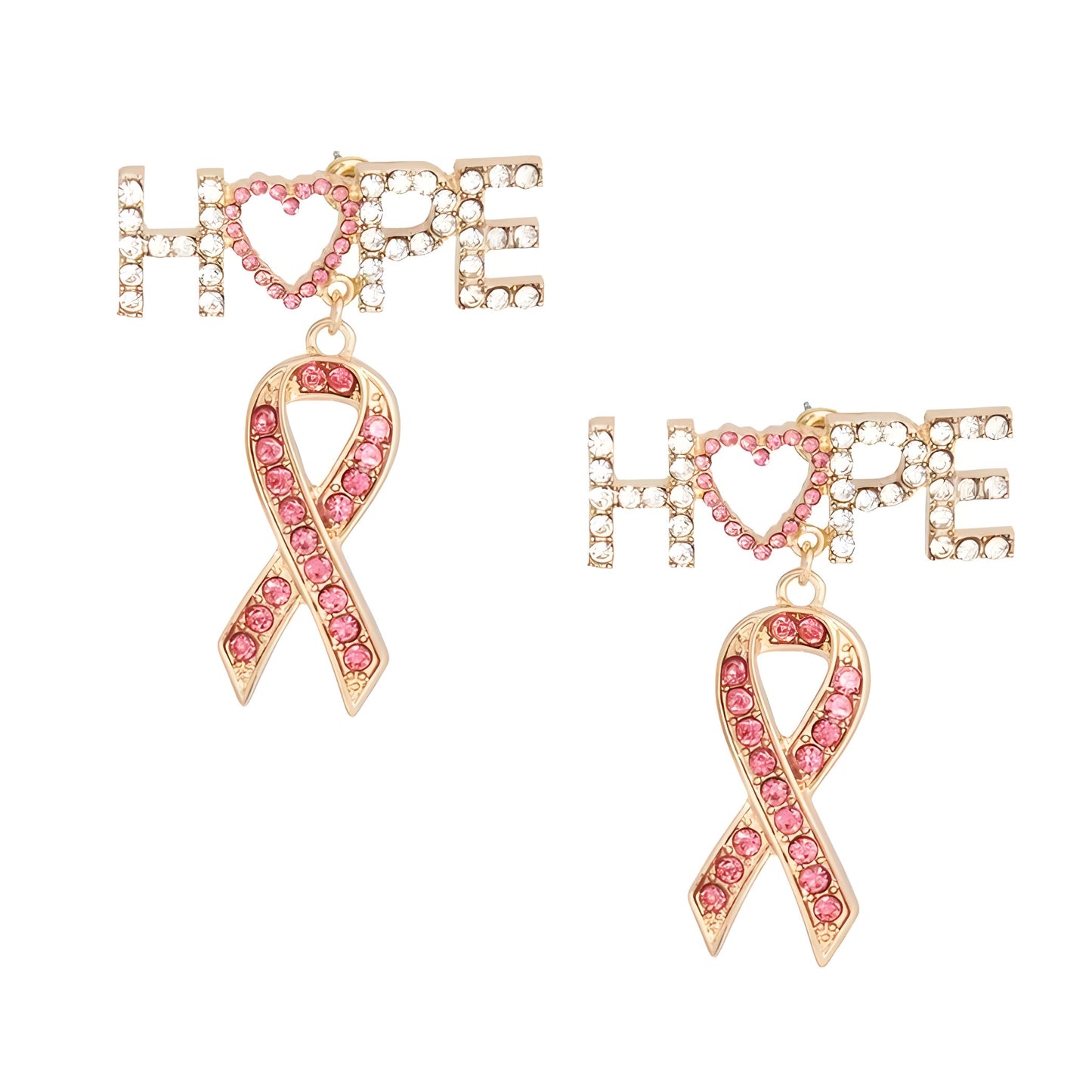 Hope Earrings- Breast Cancer Awareness