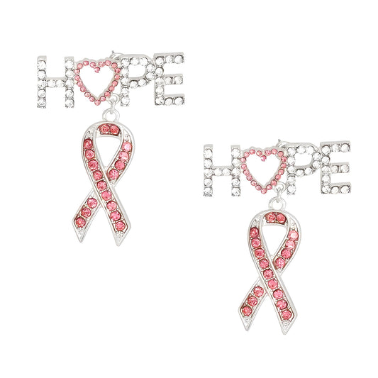 Hope Earrings- Breast Cancer Awareness